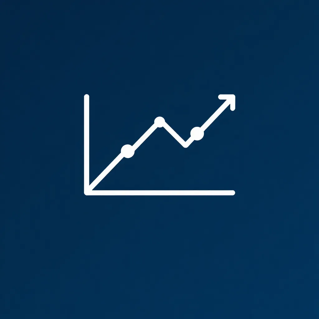 Line graph icon representing outcomes driven